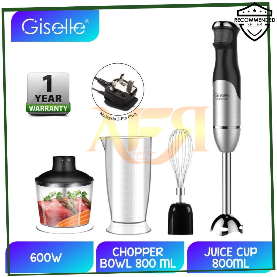 (MALAYSIA STOCK) Giselle Hand Blender Set with Malaysia Plug 600W Food