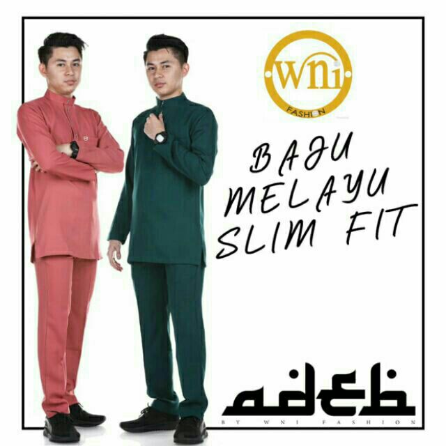  FREE BUTANG KERIS WAU SABIT BAJU MELAYU SLIM FIT 