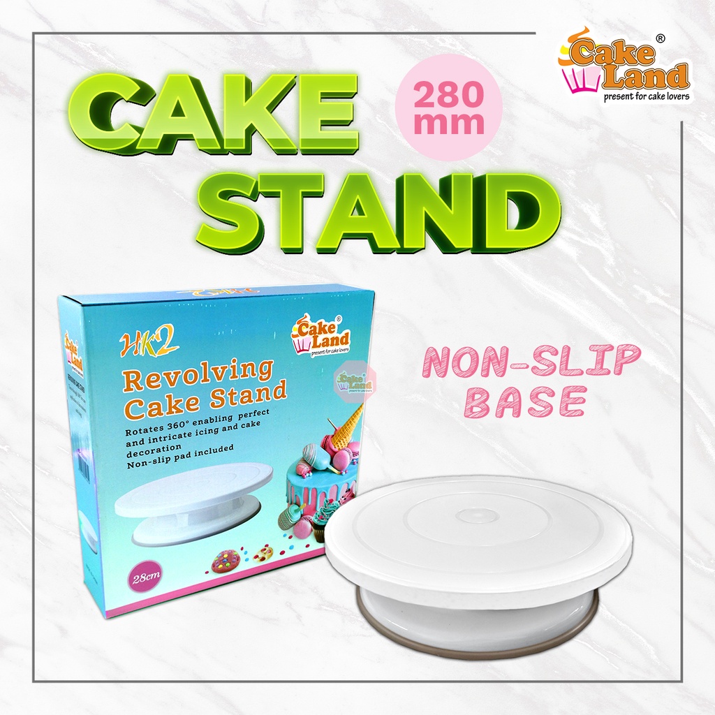 CAKE LAND Anti Slip Cake Decorating Turntable Revolving Cake Stand (28cm)