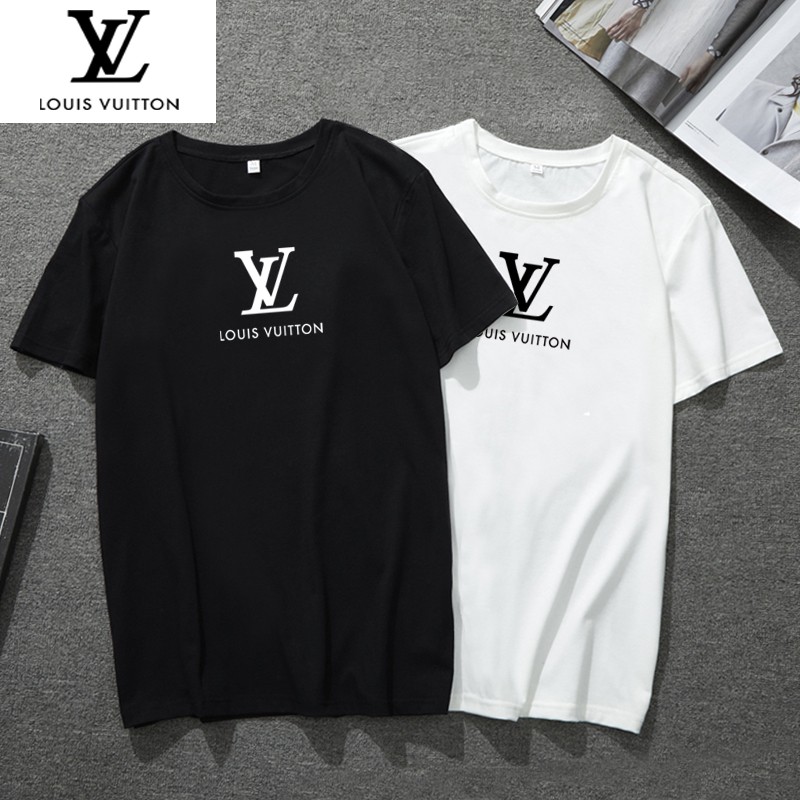 louis vuitton high neck short sleeve tee with logo