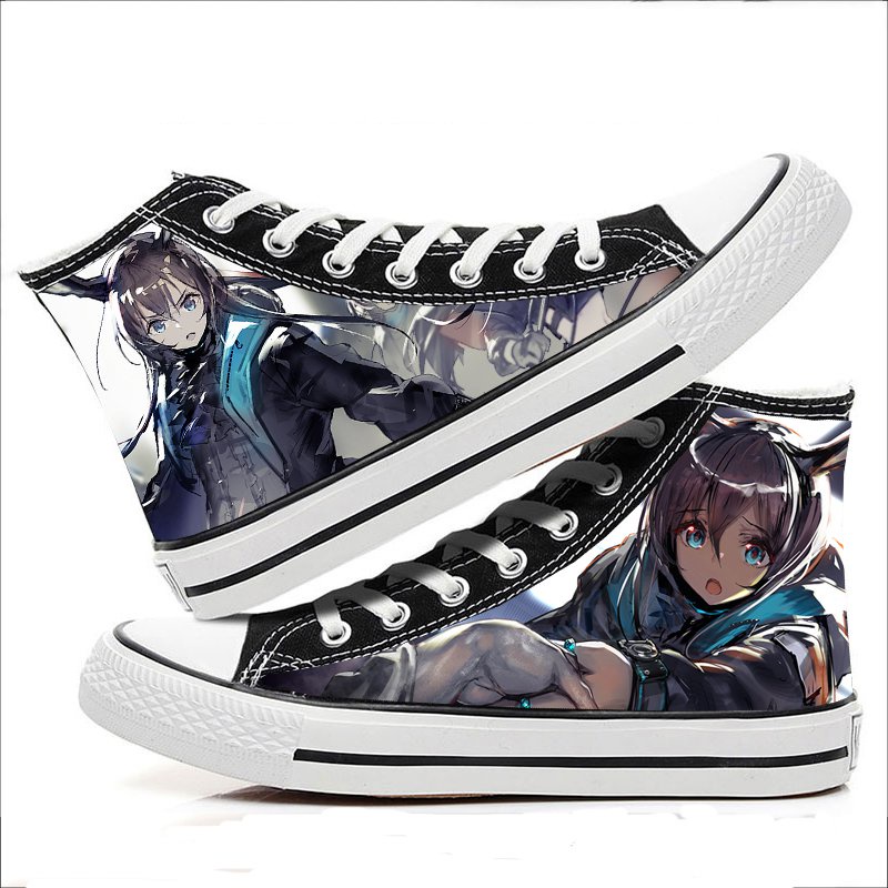 Arknights anime merch animation peripherals Tomorrow Ark Surrounding the  Game High-Top Canvas Shoes Silver Gray Exusiai | Shopee Malaysia
