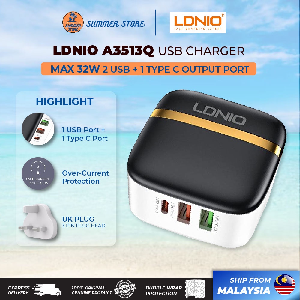 Ldnio Adapter A Q W Pd Quick Charge Fast Charge Quick Charge Charger Usb A Usb