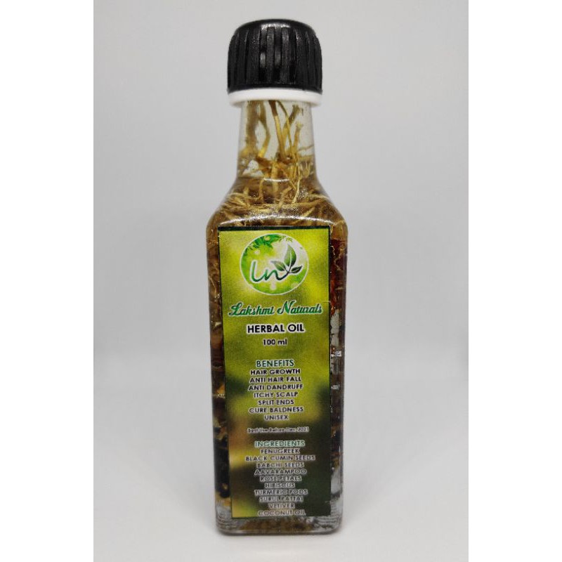 Raw Herbal Oil For Hair Growth - Pure herbs from Lakshmi Naturals | Shopee  Malaysia