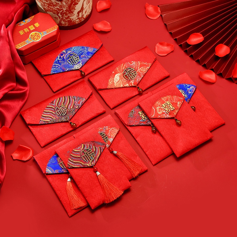 Essential Versatile CNY Red Envelope Chinese Tradtional Angpao New Year Wedding Packet Quality
