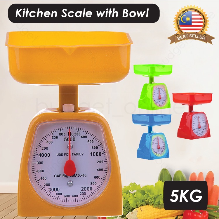 5KG Mini Bowl Kitchen Weighing Scale Fruits Vegetables Cookies / Penimbang Makanan