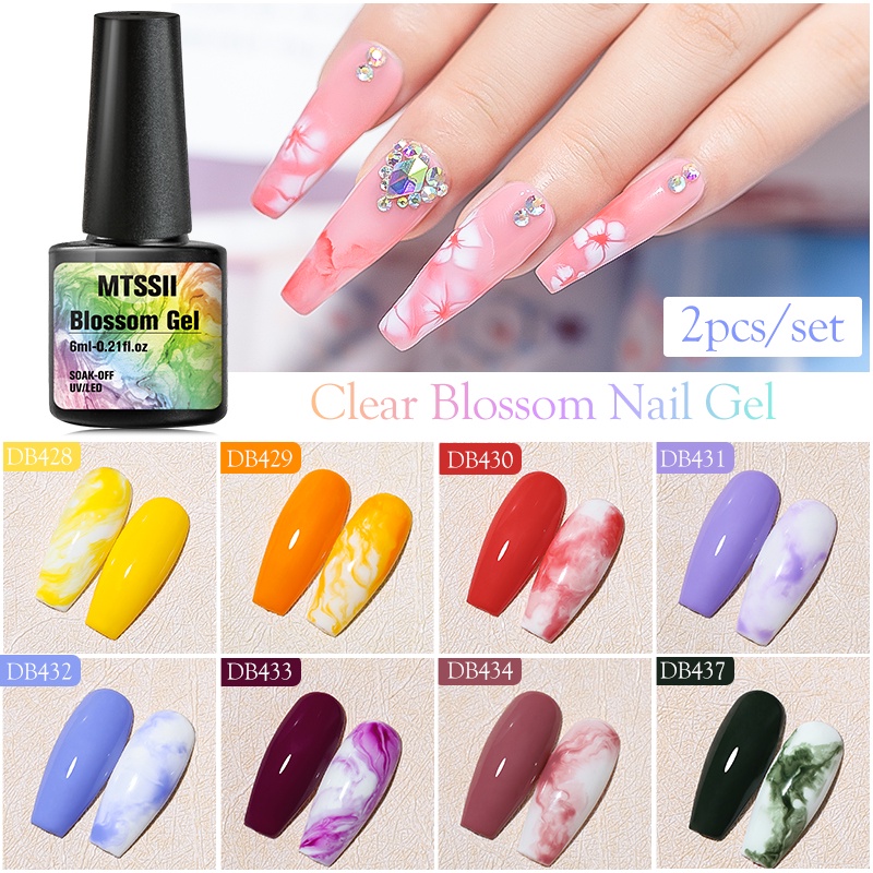 MTSSII Blossom Gel Nail Polish Clear Watercolor Ink Transparent Nail Art  Design Soak Off UV LED All For Manicure Gel | Shopee Malaysia