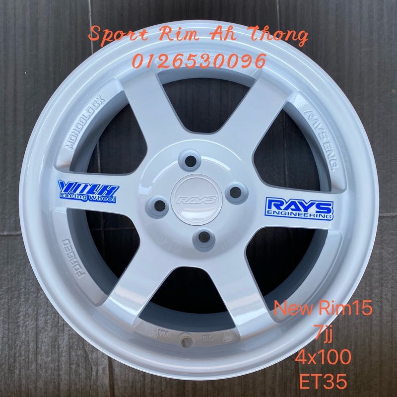 Te37 15inci New Sport Rim Pcd100 Kereta Myvi Viva Wira Blm Shopee Malaysia