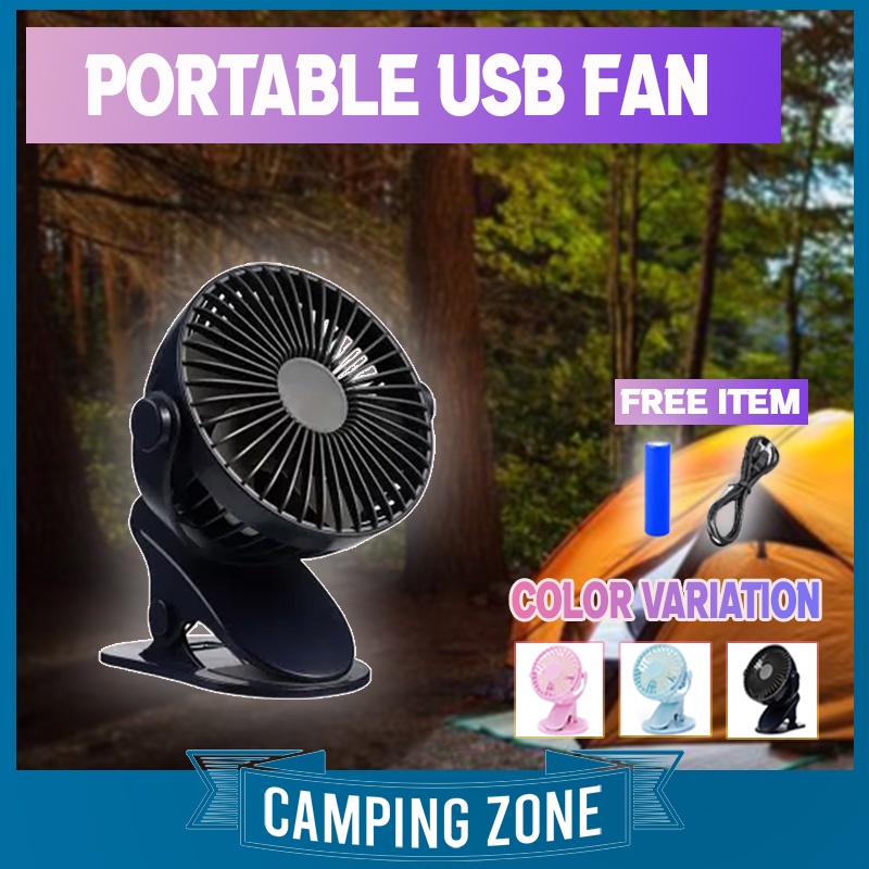 Rechargeable 360 Adjustment Portable USB Clip Cooling Fan Baby Stroller Office Table USB Charge Small Kipas 迷你夾子風扇
