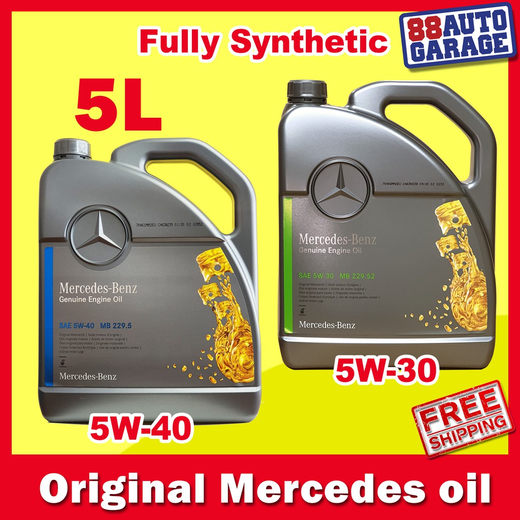 Original Mercedes Benz MB 229.5 5W40 MB 229.52 5W30 5L