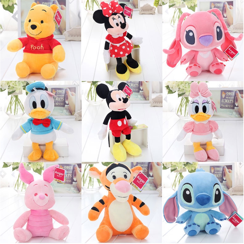 mickey and minnie mouse stuffed toys