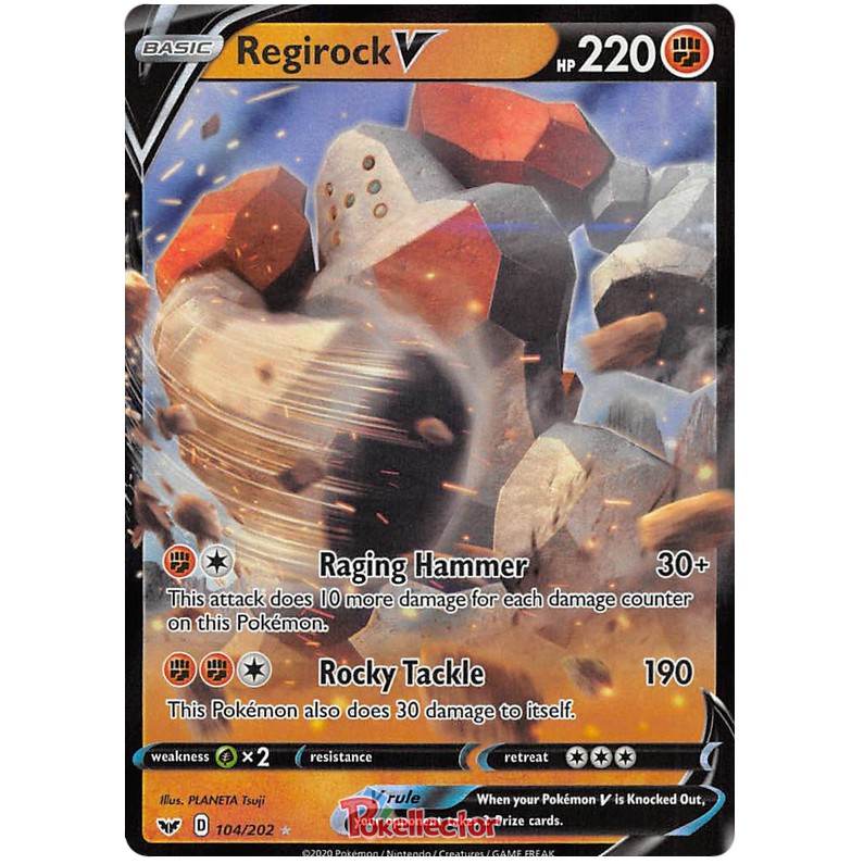 V Pokemon Ss1 Regirock Pokemon Tcg Card Game Original Shopee Malaysia