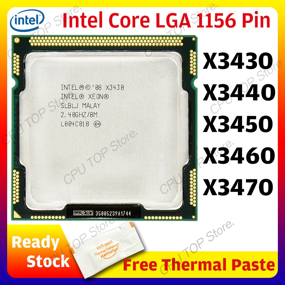 Intel Xeon X3430 X3440 X3450 X3460 X3470 Quad Core Cpu Processor Lga 1156 Pin Shopee Malaysia