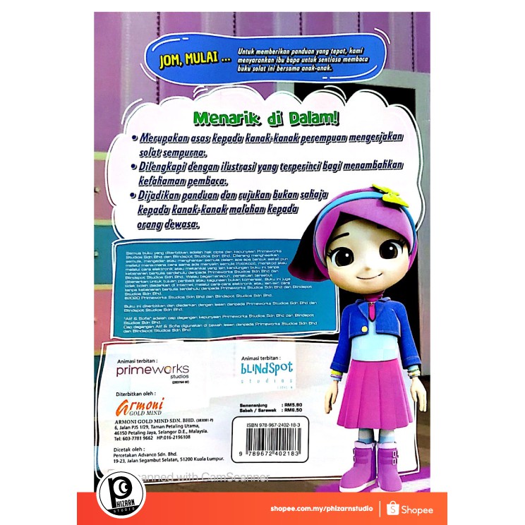 Buy Alif & Sofia : Jom Solat! Untuk Kanak-kanak Perempuan (L90 