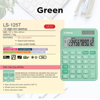 CANON 12 Digit Desktop Original Calculator LS-125T | Shopee Malaysia