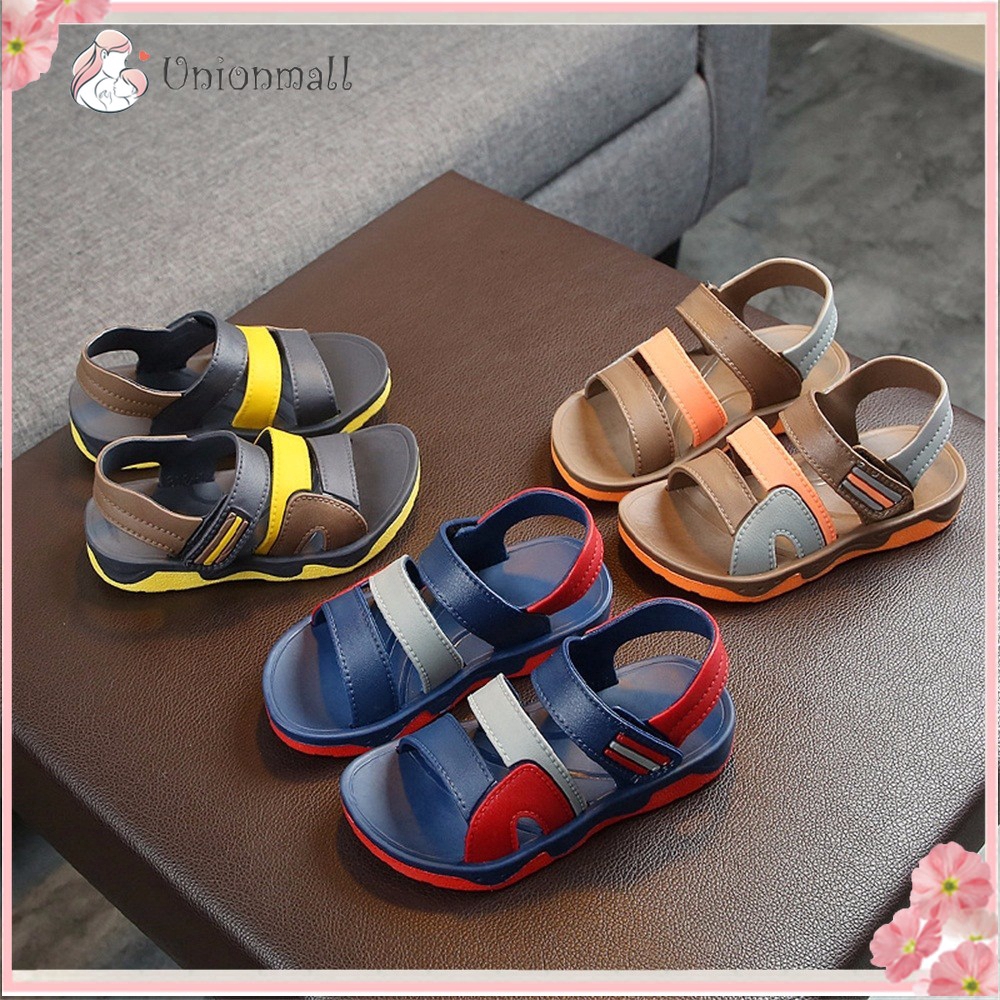 Unionmall Boys Comfort Sandals Non Slip Beach Slippers For Kids