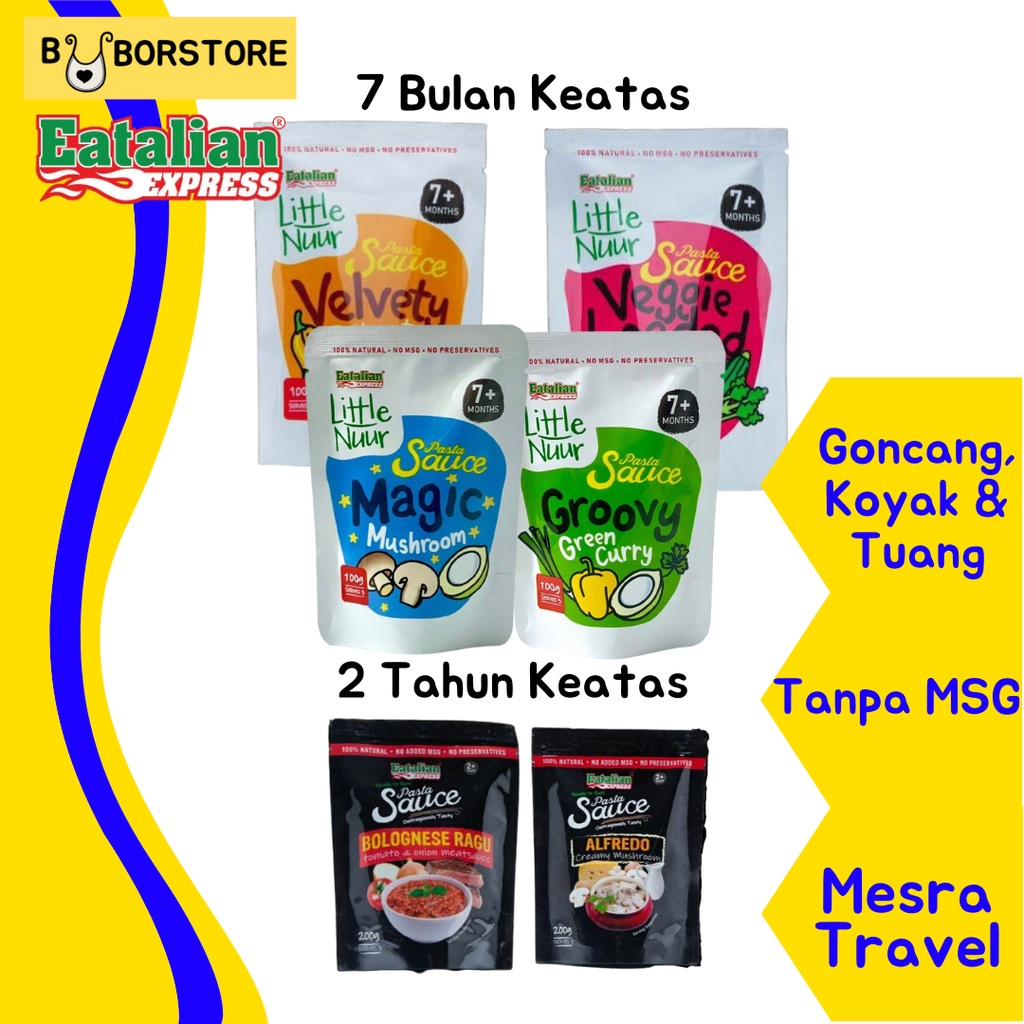 EATALIAN EXPRESS Sos Pasta Bayi Carbonara Bolognese Mushroom Curry