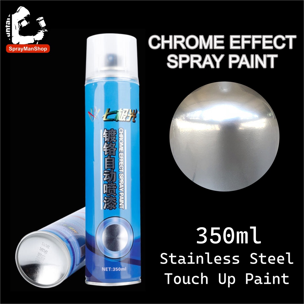Chrome Effect Spray Paint Stainless Steel Touch Up Spray Paint 350ml