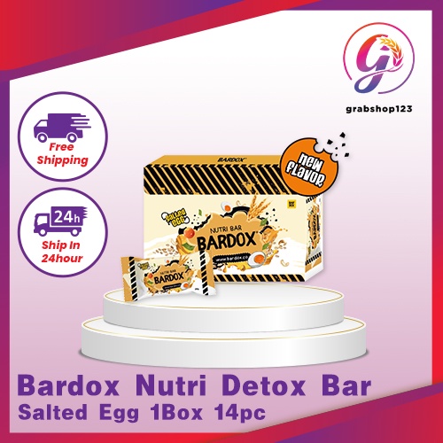 咸蛋Bardox 全新口味咸蛋口味 Bardox Nutri Detox Diet Bar Salted Egg 排毒代餐能量棒1box 14sachet x20g (UNBOX)