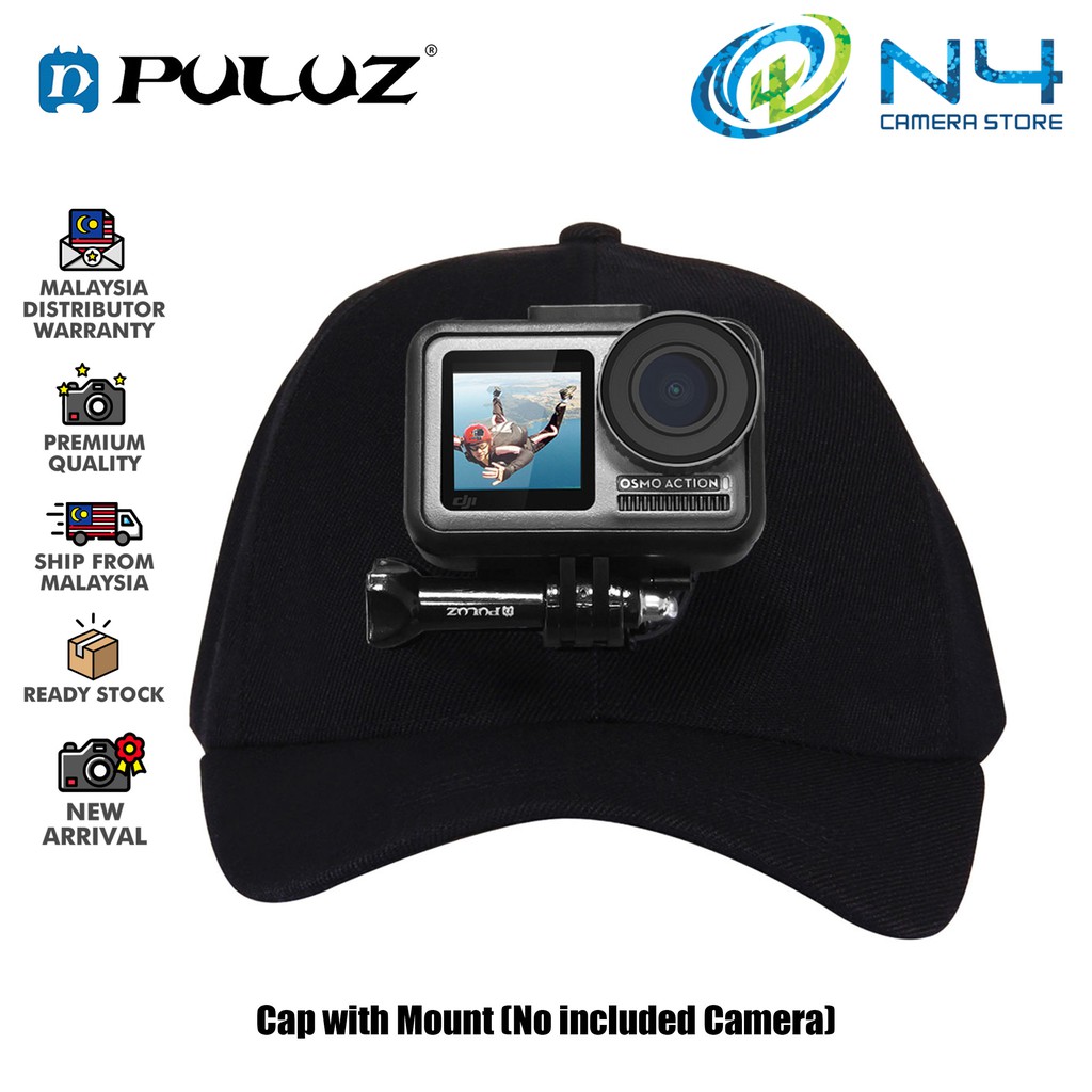 PULUZ for GoPro Accessories Outdoor Sun Hat Topi Baseball Cap W/ Holder
