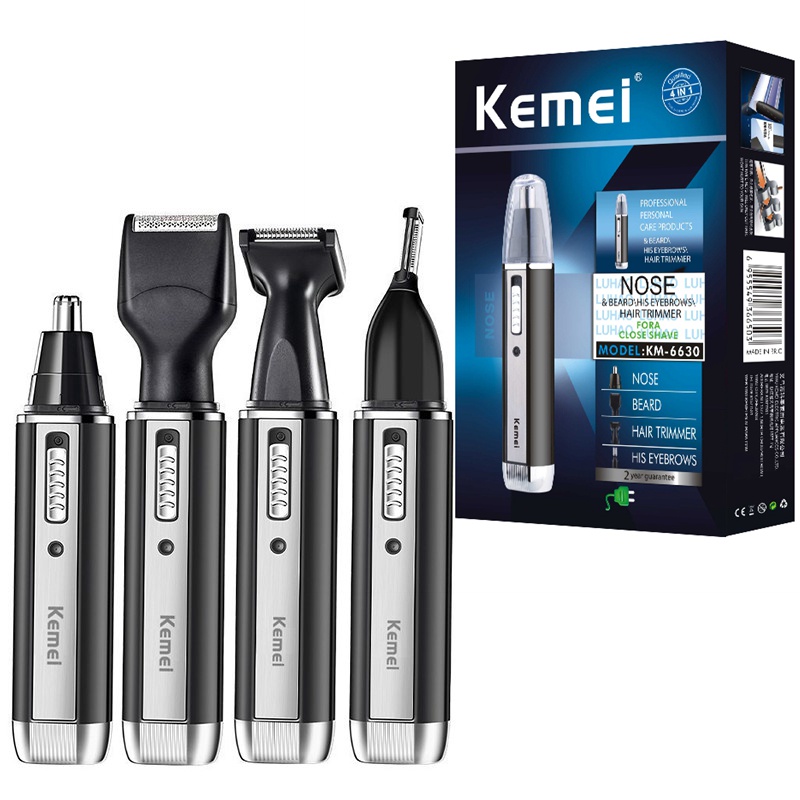 Kemei All In One Grooming Kit Hair Trimmer Rechargeable Nose for Ear Beard Eyebrow Facial Stubble Cuts and Ear