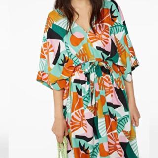 monki belted kaftan dress