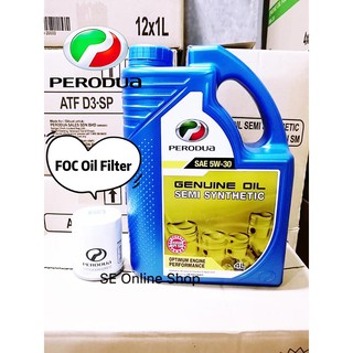 Perodua Engine Oil 0w-20 (3L) Fully Synthetic+FOC Perodua 