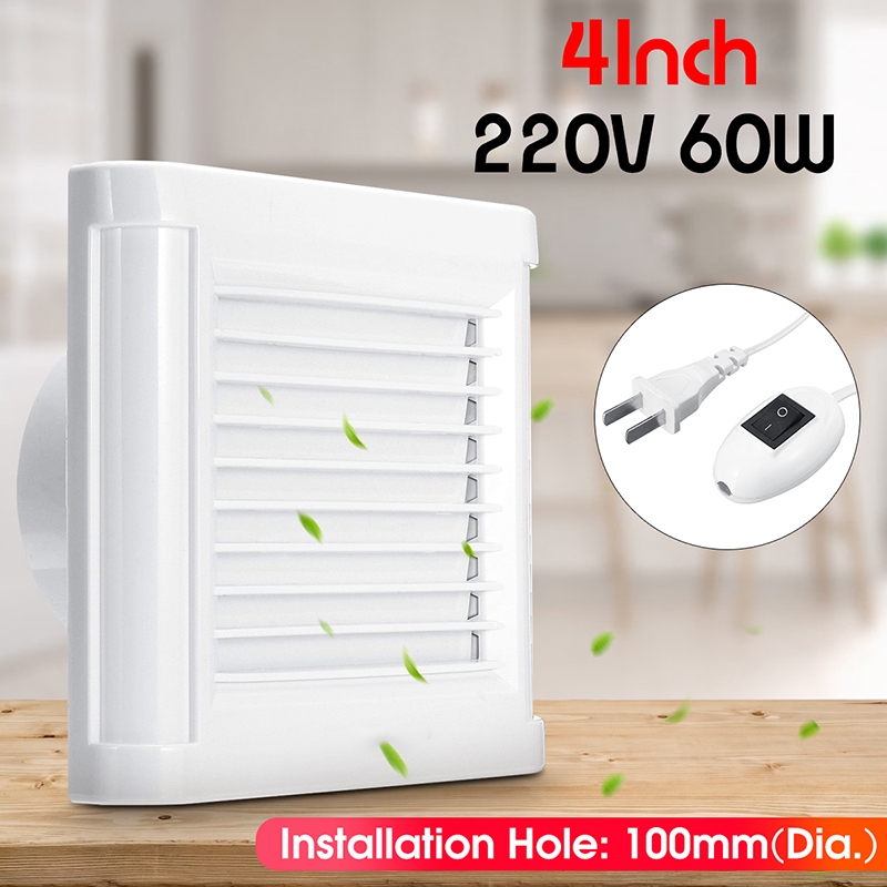 60w 4inch Mini Exhaust Fan Blower Low Noise Bathroom Kitchen Toilet Window Ceiling Wall Ventilator Extractor Shopee Malaysia