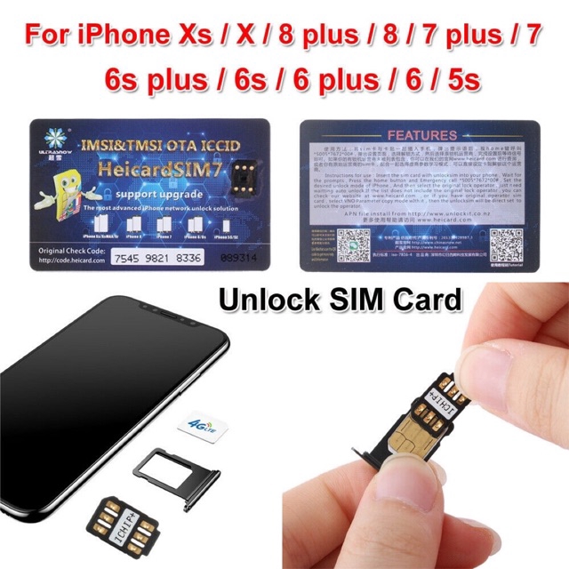 Ready Stock Heicard V1 35 Unlock Sim Nano Turbo Card Unlock Sim