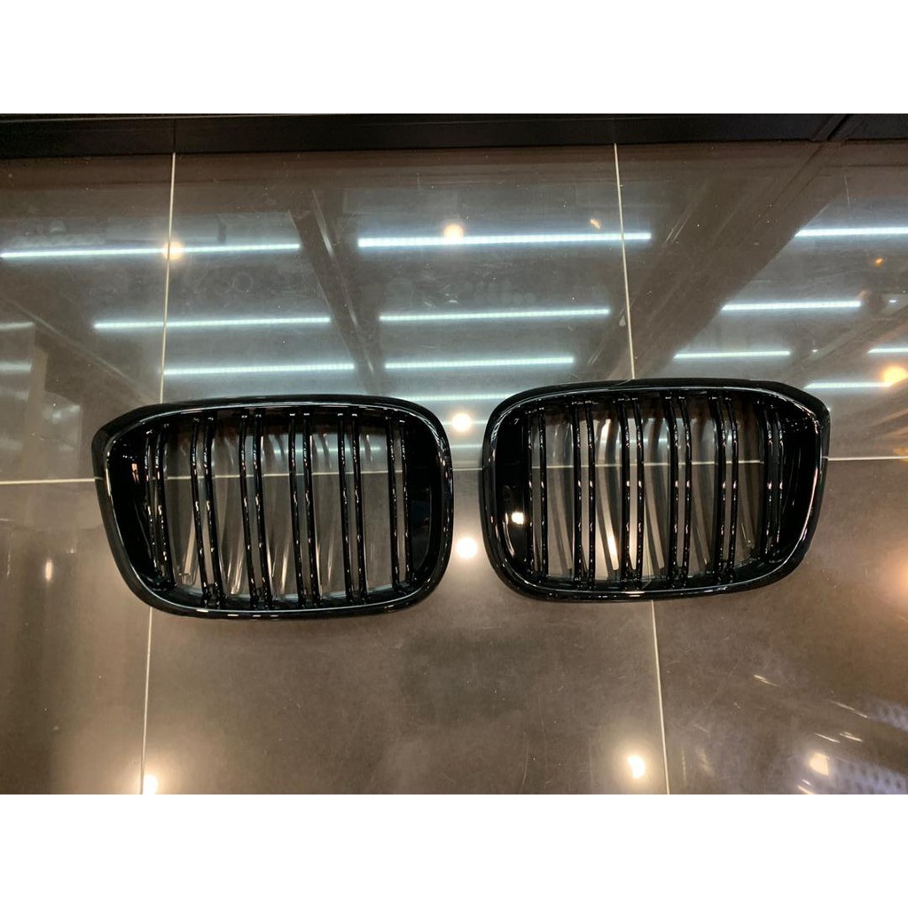 Double Slat Glossy Black Bumper Kidney Grille Fit BMW X3 G01 X4 G02 2022-2025