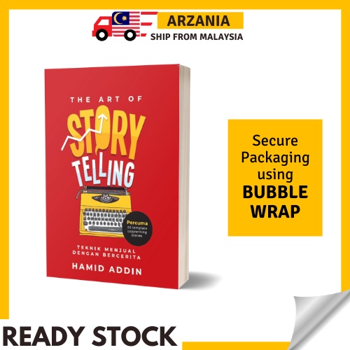 Buku The Art of Storytelling oleh Hamid Addin Teknik Penulisan Dan Persembahan Copywriting Ayat Jualan Post Media Sosial