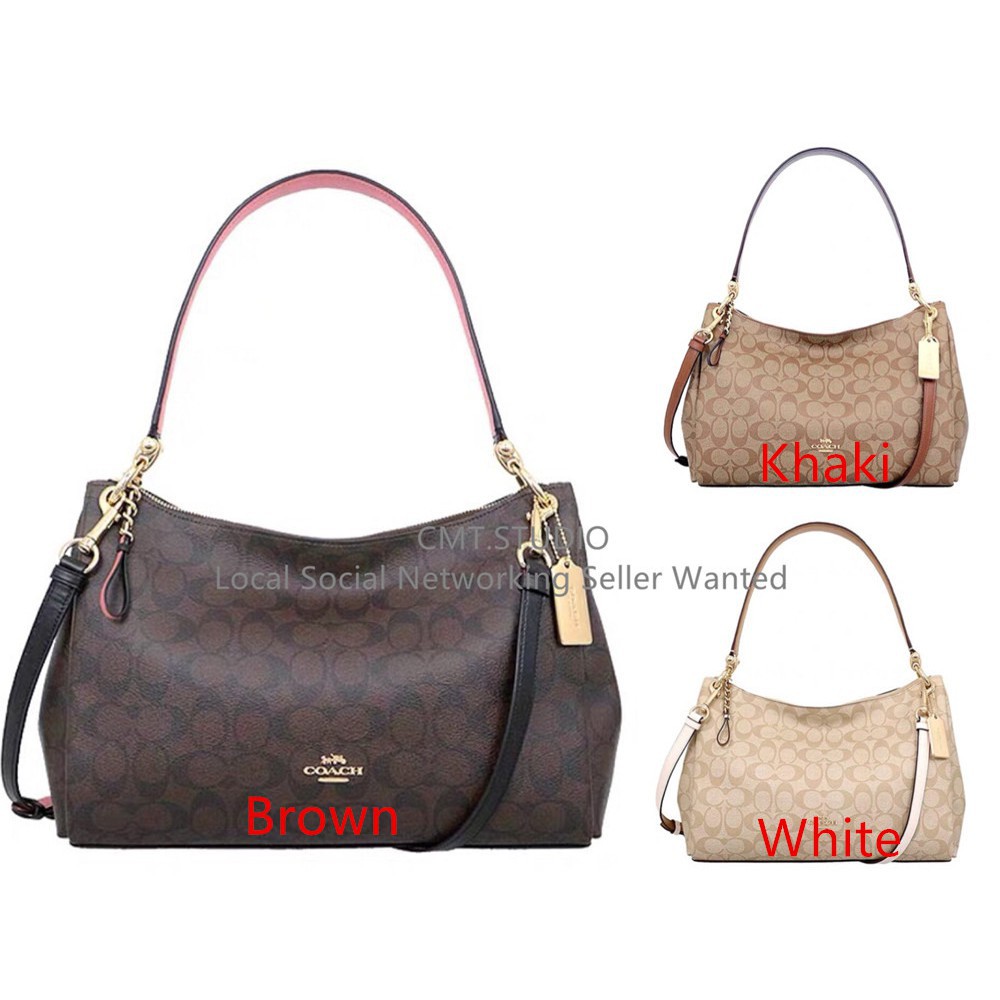 mia shoulder bag in signature canvas