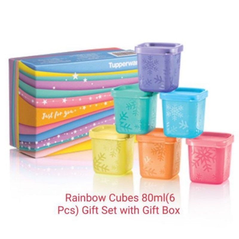 🔥Hot Deal🔥Tupperware Rainbow Cubes Gift Set 80ml