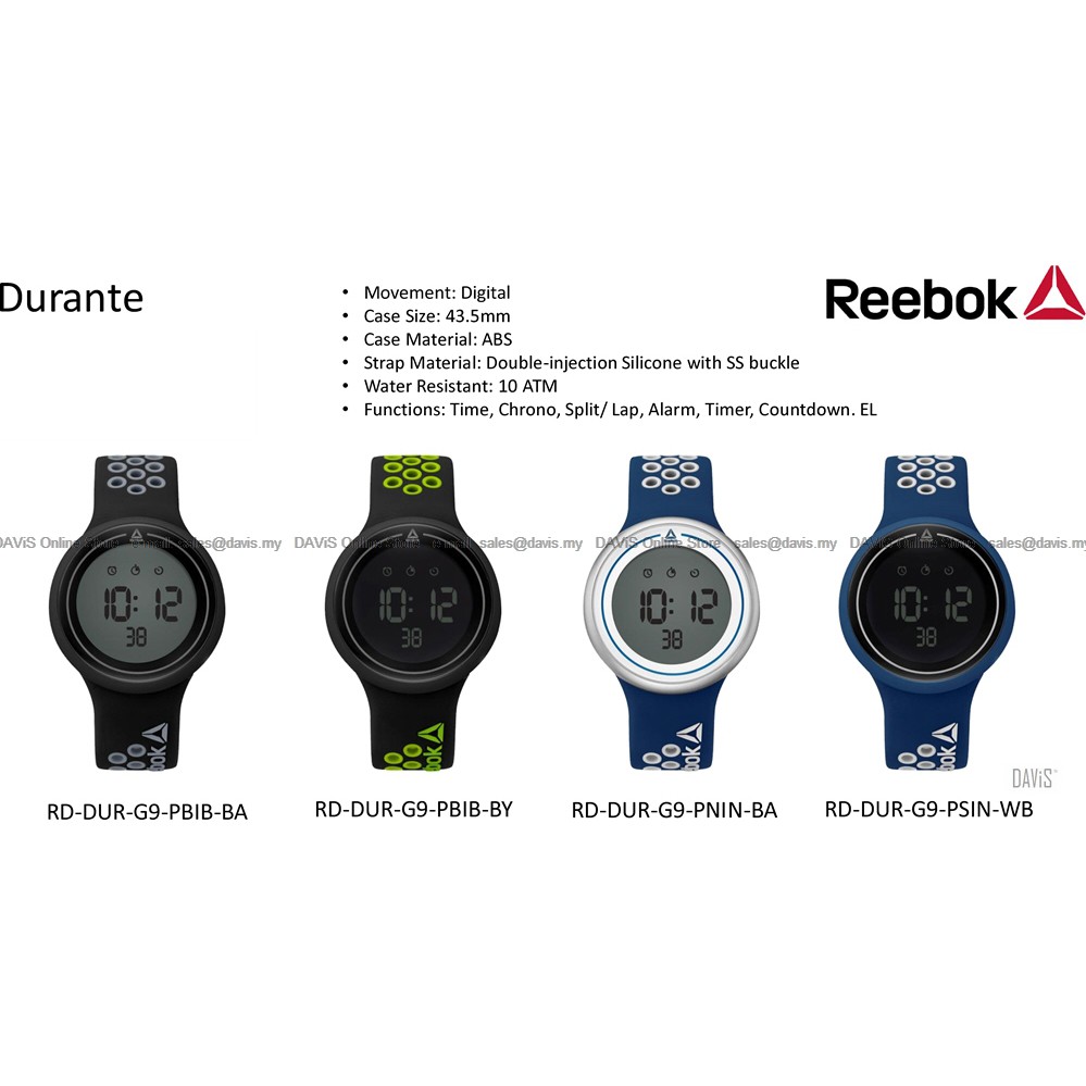 reebok digital watch