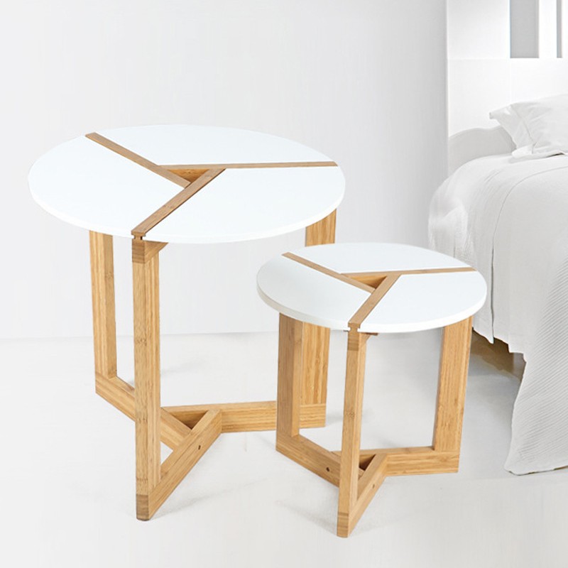 Gte 2 In 1 Modern Bamboo Side Living Room Sofa Tea Home Wooden Coffee Table Furniture Bedroom Shopee Malaysia