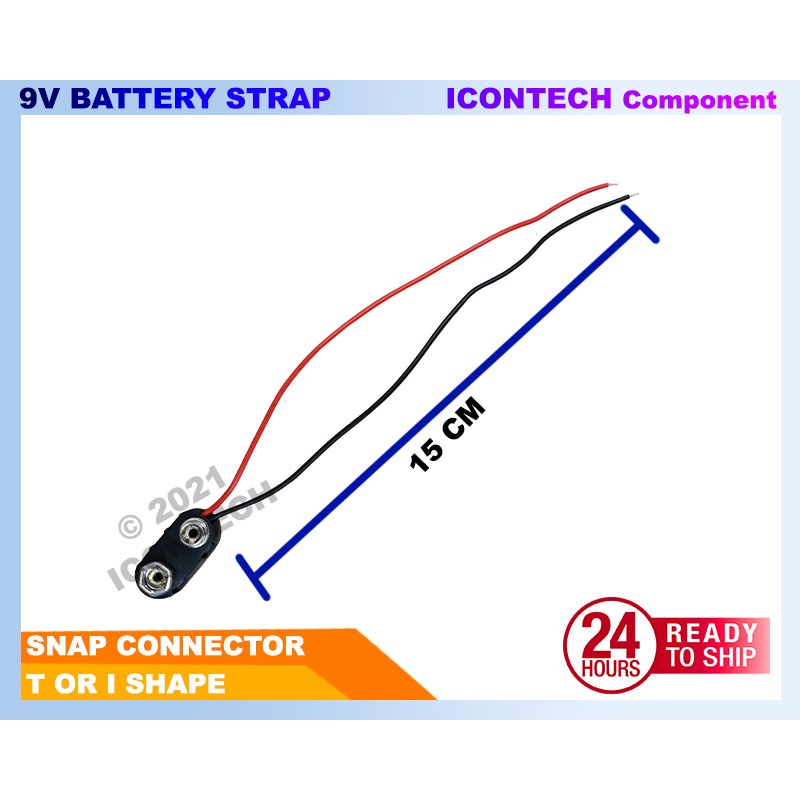 9V Battery Strap Connector 9V Battery Holder Plug T share L share wire