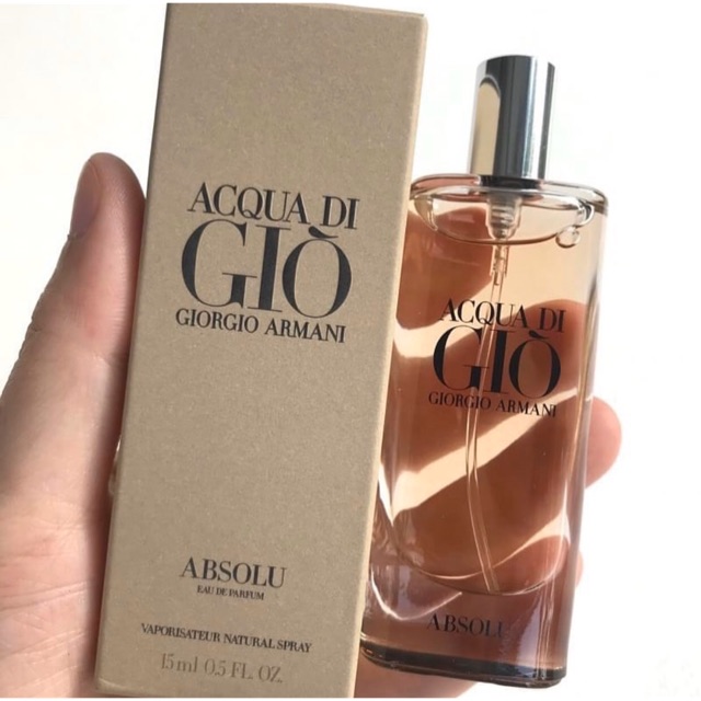 100% Original (Travel Size) Giorgio Armani Acqua Di Gio Absolu 15ml |  Shopee Malaysia
