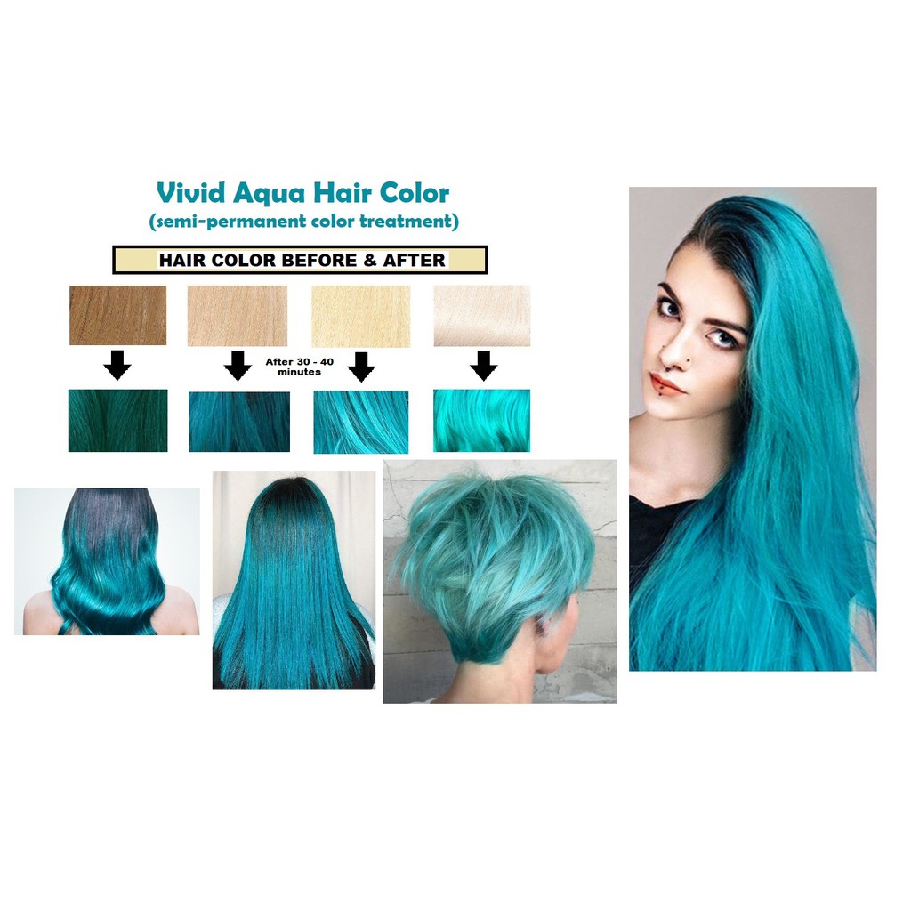 Vivid Aqua Hair Color (250ml) | Shopee Malaysia