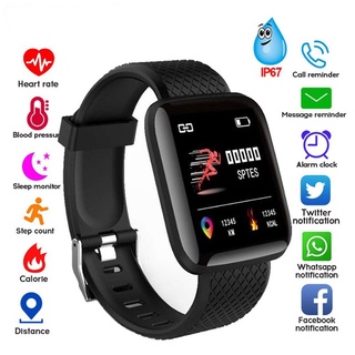 Image of 116 Plus Sports Fitness Heart Rate Tracker Smart Watch  IP68 Waterproof Multifunctional Smart Wristband Outdoor Watch Smartwatch