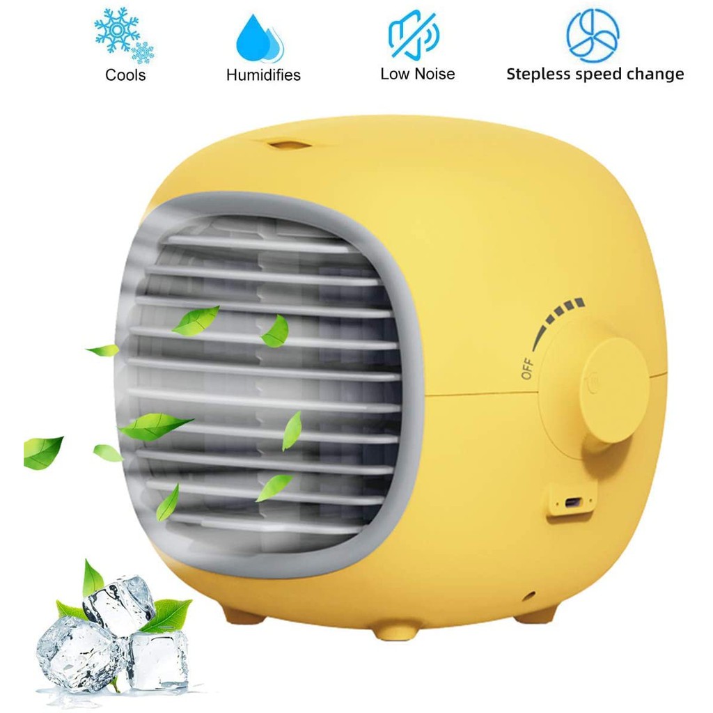 Mini Air Conditioner Fan, USB Personal Air Cooler, Desktop Evaporative