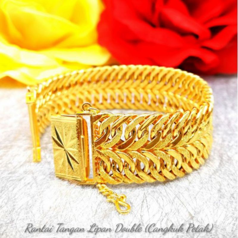Gelang Lipan Double Emas 916 Tulen