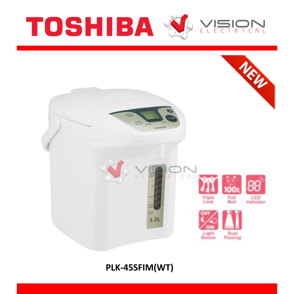 Toshiba 4.5L Digital Electric Thermo Pot PLK-45SFIM(WT) | Shopee Malaysia