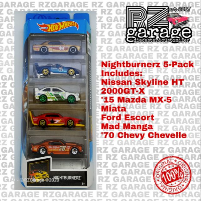 hot wheels nightburnerz 5 pack 2019