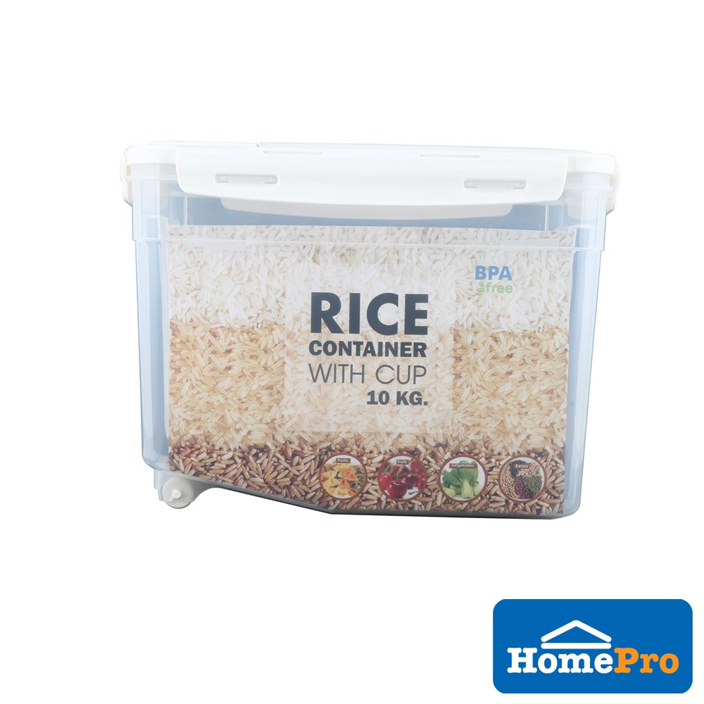 Homepro JCJ Rice Container Storage Box Tempat Bekas Beras 1399 With Cup 10Kg