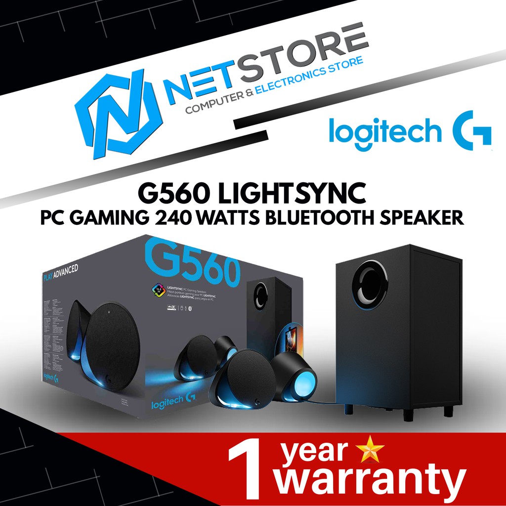 Logitech G560 LIGHTSYNC PC Gaming Speakers With Game Driven RGB