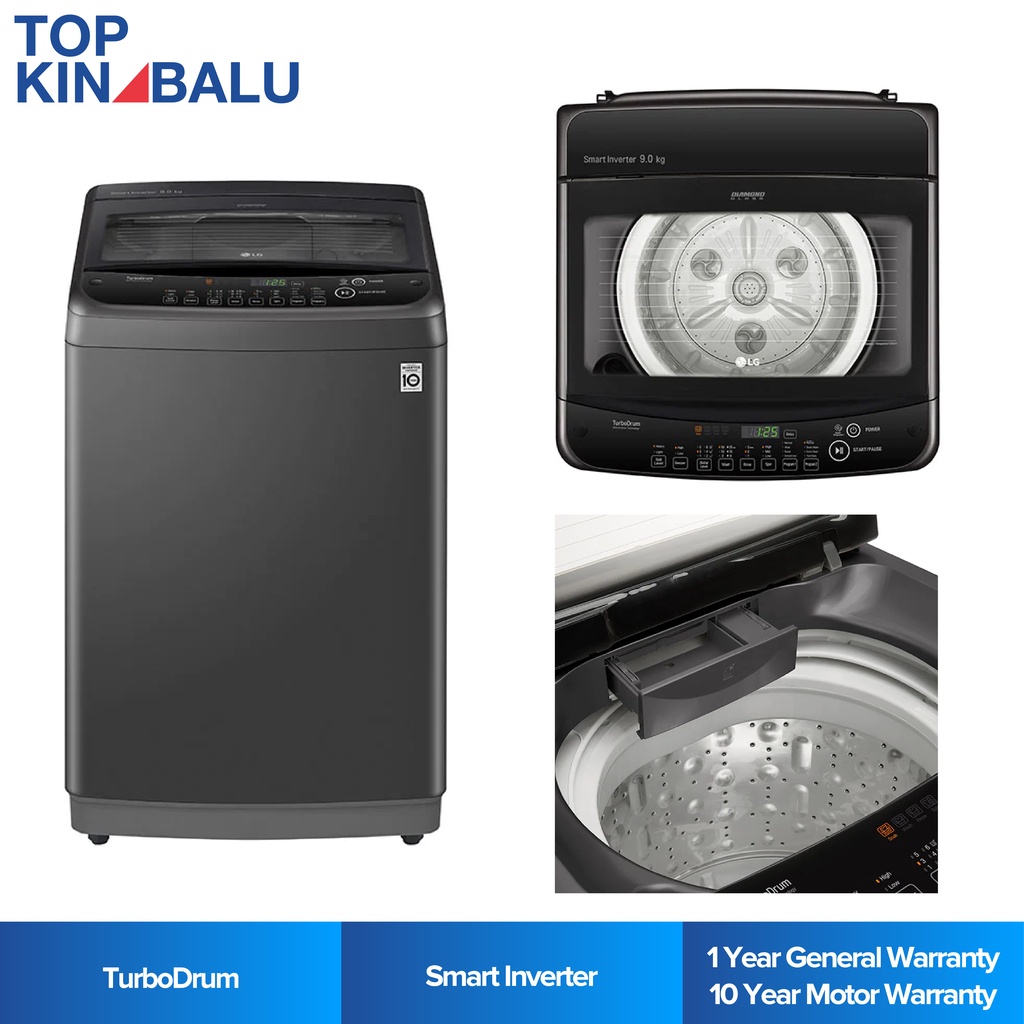 [SABAH ONLY] LG 9KG T2109VS2B TOP LOAD WASHER WITH SMART INVERTER