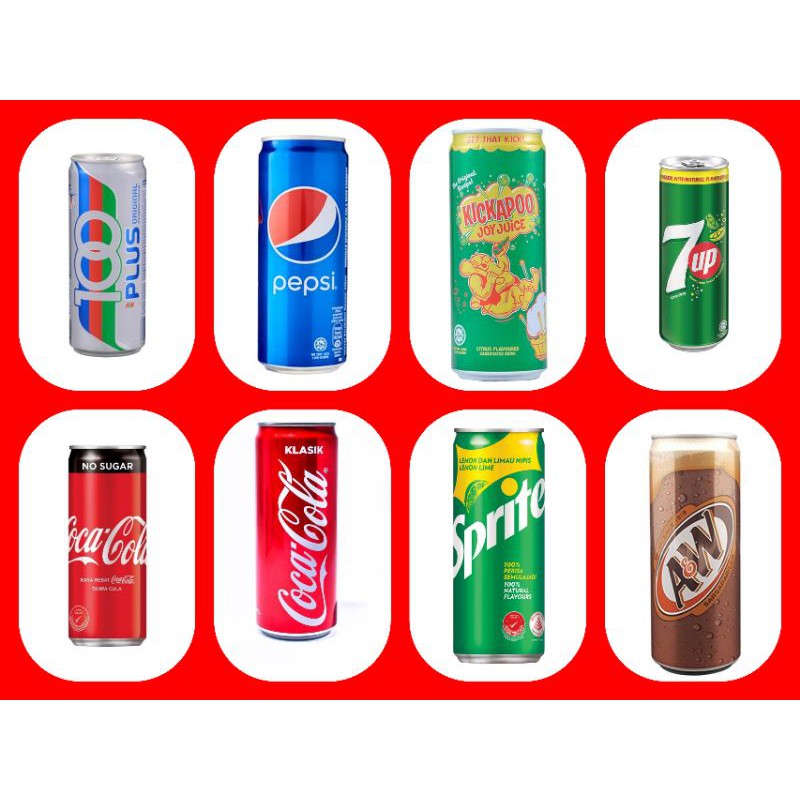 [TKM] Sparkling Soft Drinks Cans 320ml/325ml Assorted ( x1 ) Shopee