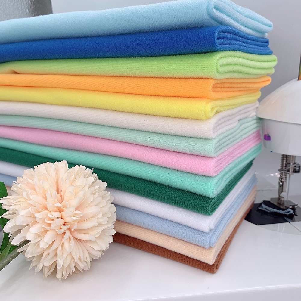 1 piece 17.7in x17.7in Handmade Fleece Doll Fabric 20 Colors Home Textiles DIY Materials Patchwork Sewing Tricot Fabric