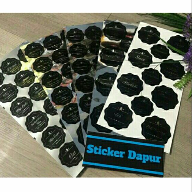  Sticker  Dapur  Label  Rempah Bahan  Masak Di Dapur  