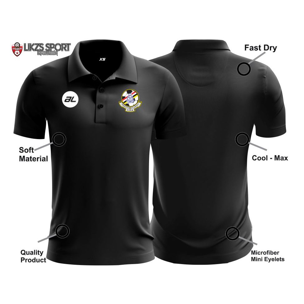 PDRM Fc Travel Jersey DX1 AL Football Polo Baju  