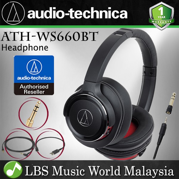 Audio Technica Ath Ws660bt Solid Bass Wireless Over Ear Headphone Ws660bt Shopee Malaysia